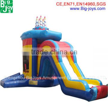 Small inflatable jumping house inflatable bouncy castle with slide