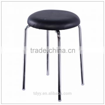 TDC-189-3 QVB JIANDE TONGDA ANY COLOR ROUND PU SEAT METAL LEG STOOL