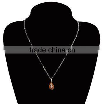 Cheap Teardrop Pendant High Polished Natural Stone Neccklace Choker For Unisex