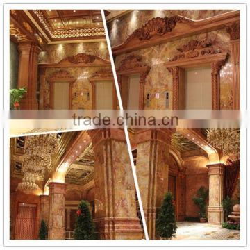 red marble project design for luxurious building