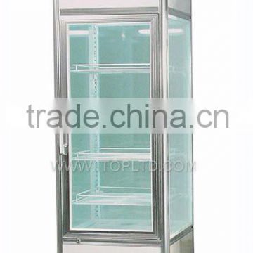 Quadrilateral glass display showcase