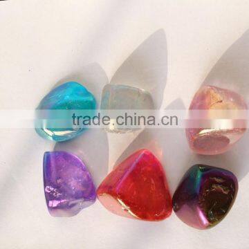 Charming hand carved Aura Quartz Crystal stone for jewelry