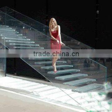 fashionable Tempered glass railing,frameless glass railing