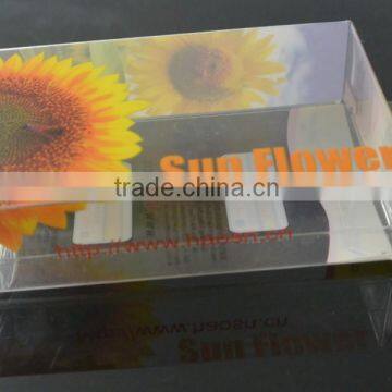 full color printing custom made transparent small plastic wine box