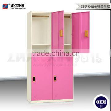 4-door Employee Steel Locker Stainless Metal Office Locker Furniture kd Structure Clothes Locker With Electronic Lock photo-2