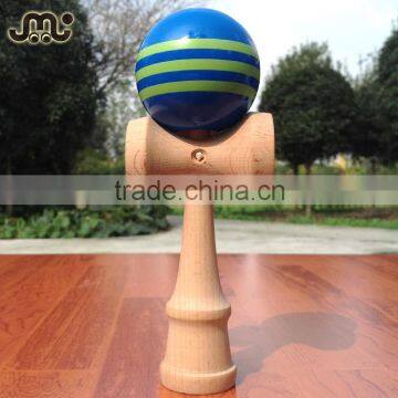 Beech Wood Blue With Green Stripe Kendama