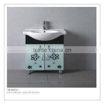 HOT Competitive Price Small Bathroom Vanity and Sink Material Pvc/mdf Tb-8034