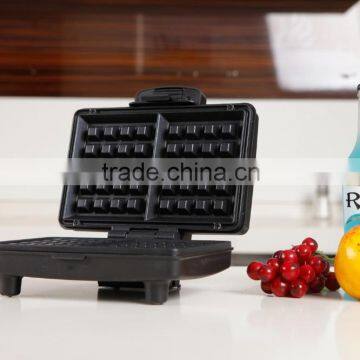 Selling on TV 2 Slice SS Cover Electric Non-stick Coating Bread Waffle Maker photo-2