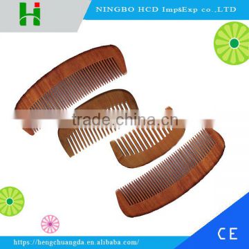 Natural wood color hair wood comb with custom logo