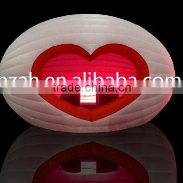 Used Lighted Inflatable Dome Tent with Heart Door