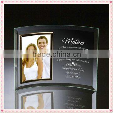 Arch Glass Engraved Photo Frame For Wedding Souvenir