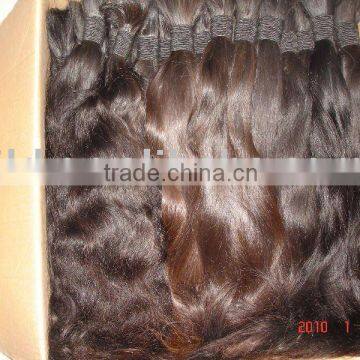 virgin remy human hair/natural color hair /raw hair / pigtail / Hair Bulk / Braid