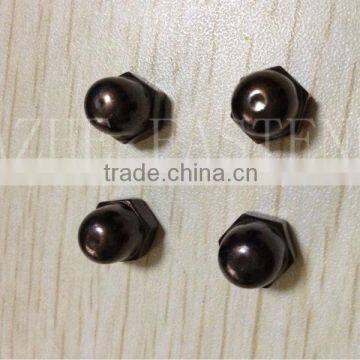 DIN1587 hex acorn nut plating bronze color