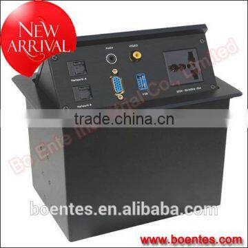 Tabletop Hydraulic Pop Up Power Socket With Bottom Connection for Office AV Solutions photo-6
