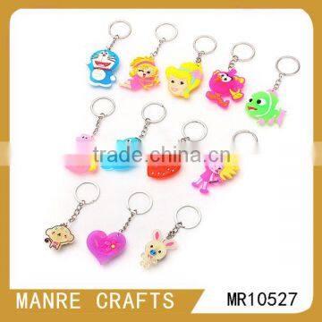 promotional gifts cartoon animal toy soft pvc LED key chain