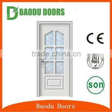 2016 New Designs Bathroom Pvc Mdf Doors Prices Wooden Interior
