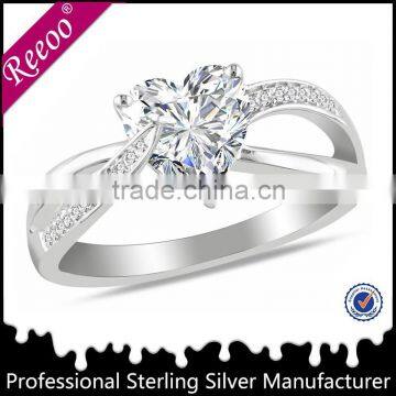 Unique design silver romantic women's diamond ring, yeguelles rings fancy girl engajement