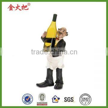 Cheap Polyresin Wind Bottle Holder Chicken Chef Figurines Statues photo-2