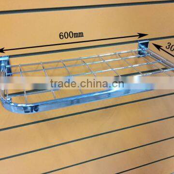 Retail Metal Grid Panel Clothing Display Shelf photo-3