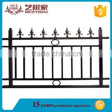 Custom Main Gate Designs Metal Fence End Cap Wrought Iron Fence Parts photo-4