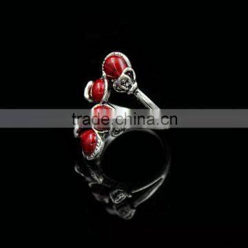 Fashionable Style Costume Jewellery Two Stone Ring Designs photo-2