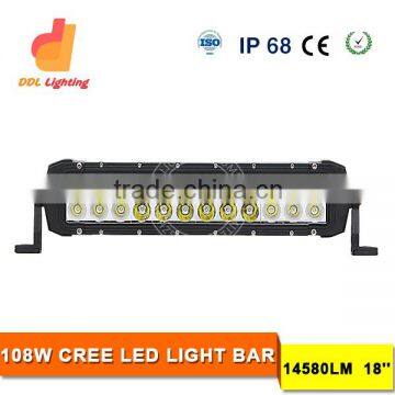 ddl crees led off road light bar for auto 108w dual row led light bar crees lightbar for car