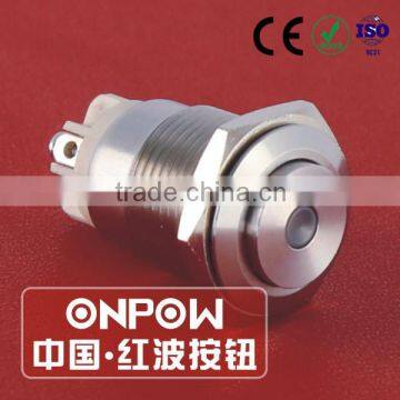 30 Years Industry Leader ONPOW Metal Push Button Switch GQ16H-10D/L/S Dia. 16mm dot illuminated CE ROHS