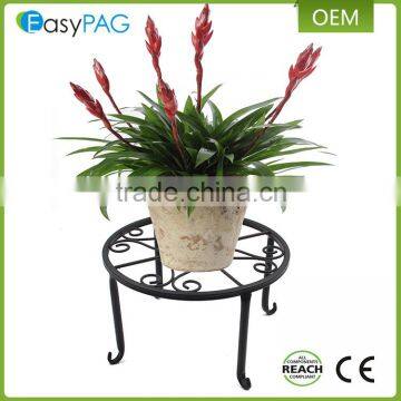 Factory price garden supplies floor standing iron metal flower pot rack