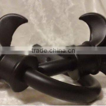 matt black fluer end metal iron hooks zhejiang