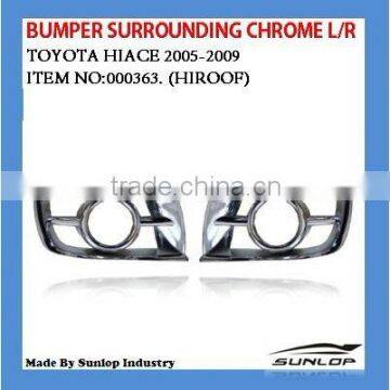 car hiace body parts #000363 Bumper Surrounding Chrome for spot light spot lamp of hiace 2005 up