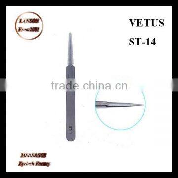 Wholesale ST-14 VETUS tweezers/stainless steel eyelash extension tweezers