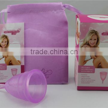 2016 reusable period cup made of 100% medical silicone