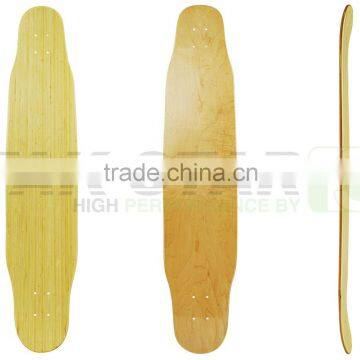 44" maple with fiberglass longboard decks blank