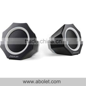 Double Channels Mini Multimedia Fashion Tablet Speaker Mini Mic Function Mini Multimedia Fashion Speaker with Clear Sound