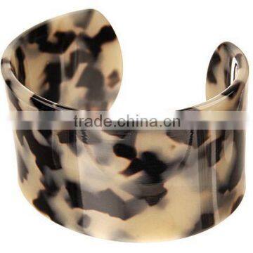 Cellulose acetate handmade tortoise shell cuff bracelet