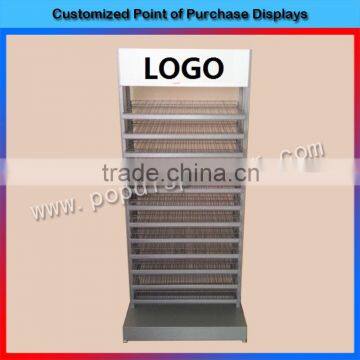 Custom POP 12 tiers metal floor nail polish display rack