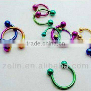 Anodized titanium CBR body piercing jewelry