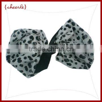 leopard bow shaped alloy hair clip