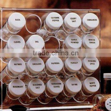 Acrylic 20 Bottle Spice Rack