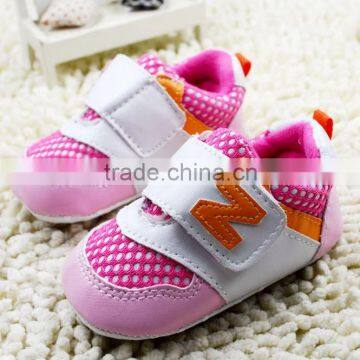 Hot sale baby sport shoes with soft bottom for baby girls