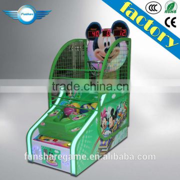 Micky Mouse Coin Operated Basketball Game Machine For Kids