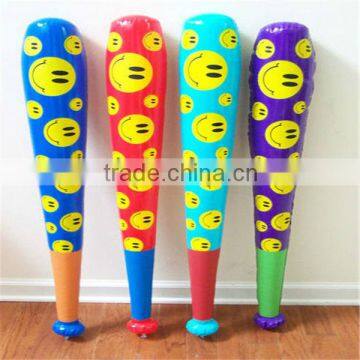 Baseball Bat / Mallet / Basher Smiley Face Inflatable Blow Up Kids Toy NEW