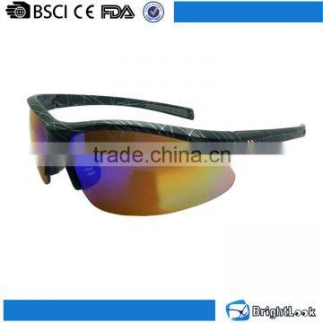 Own brand fashion outdoor sports sunglasses China factory economic sports sunglasses