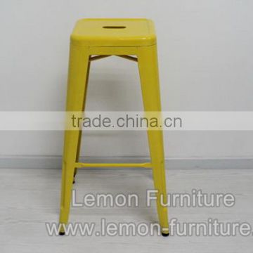 Design promotional garden chair in metal industrail stool and chairs with wood cushion