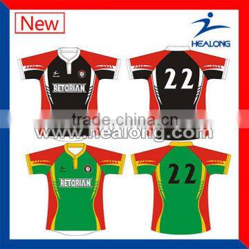 Sublimated Mens Sportswear Rugby Shirt Top Uniform Jerseys Wear Clothing