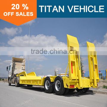 Titan heavy extendable 3 axles 60 tons semi lowboy trailer manufacturers