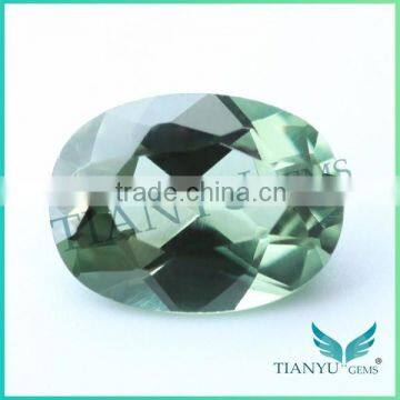 Factory wholesale price egg shape 149# apple green spinel