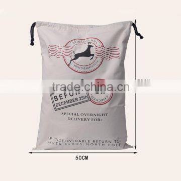 Latest Santa Sack Bag With Drawstring Canvas Santa Sack Christmas Gift Stocking Santa Sack