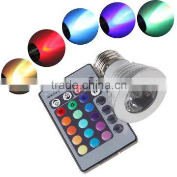 e27 remote control 16 color rgb led bulb light