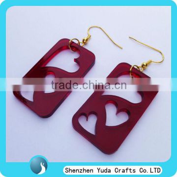 Acrylic die cut plexiglass jewelry earrings